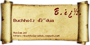 Buchholz Édua névjegykártya